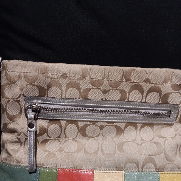 Vintage Coach Color Block Cross Body Bag Adjustable Strap VGUC - Picture 5 of 7